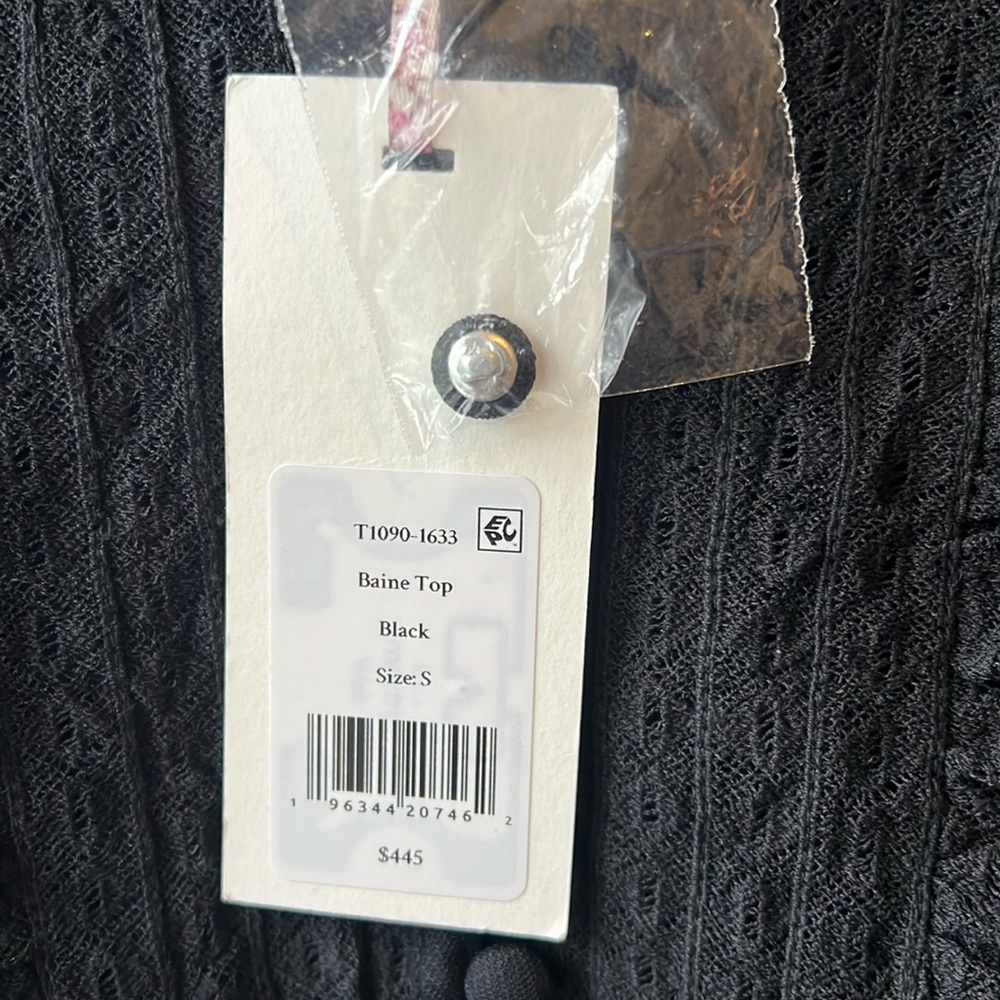 Loveshack Fancy Black Baine Top